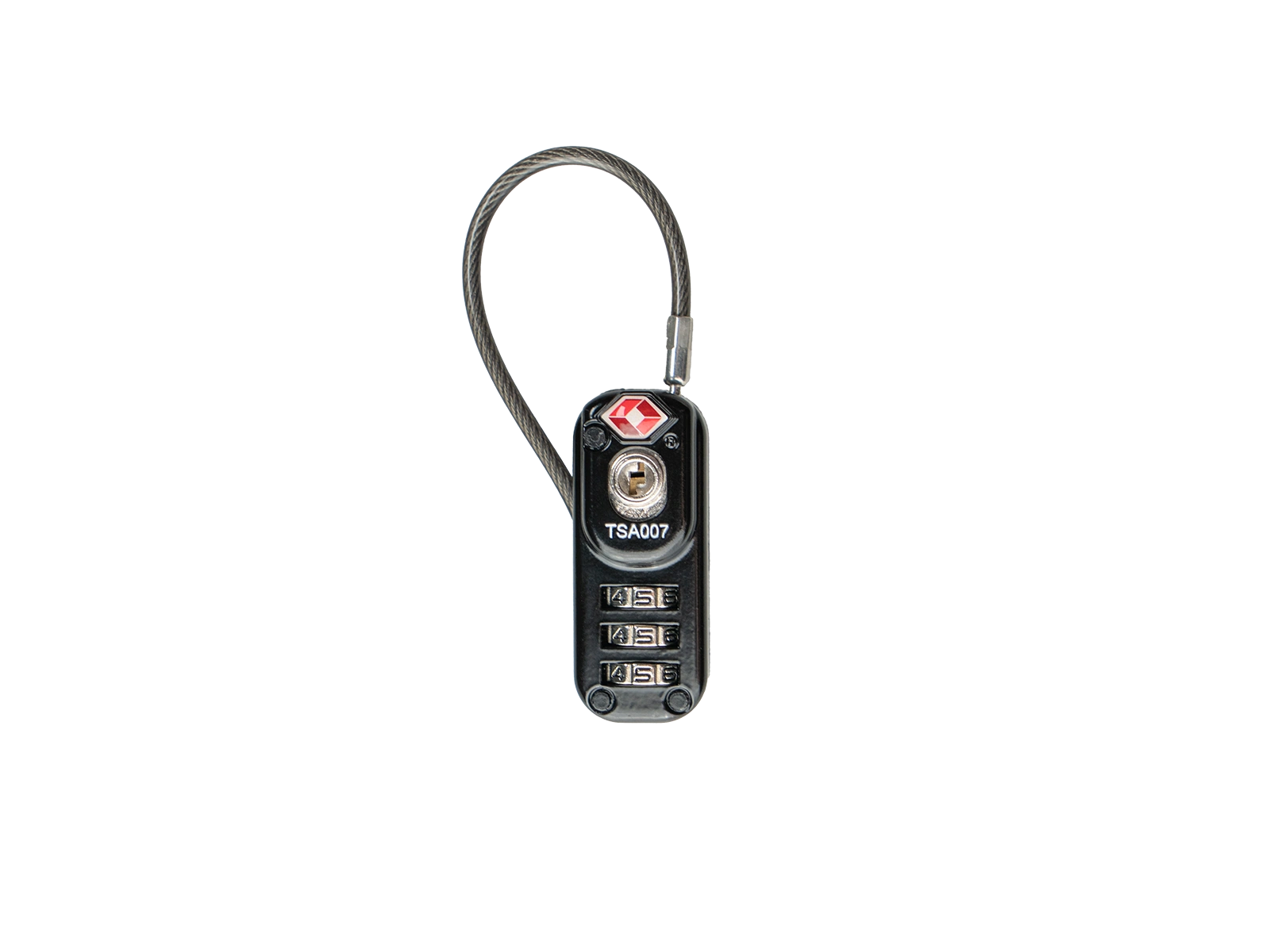 Lucchetto a combinazione con cavo metallico sottile e funzione TSA Hepco & Becker