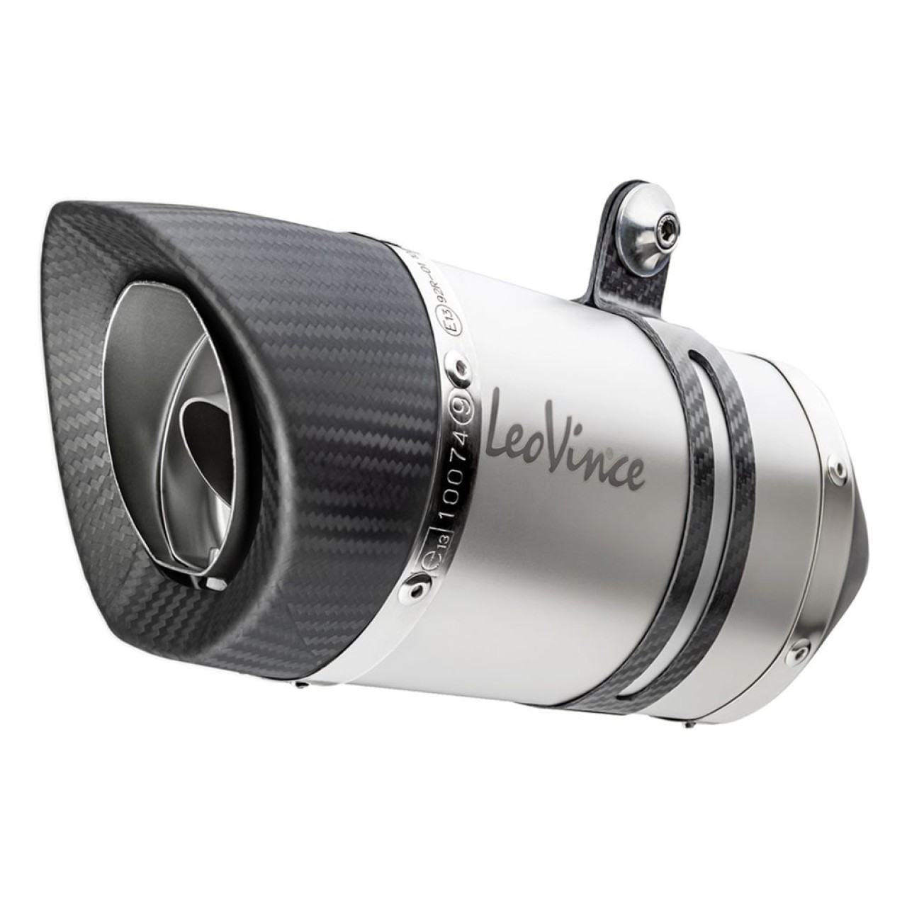 Sistema di scarico LeoVince LV Pro per Yamaha MT-03 /YZF-R3, argento, slip on, Euro4, certificato E