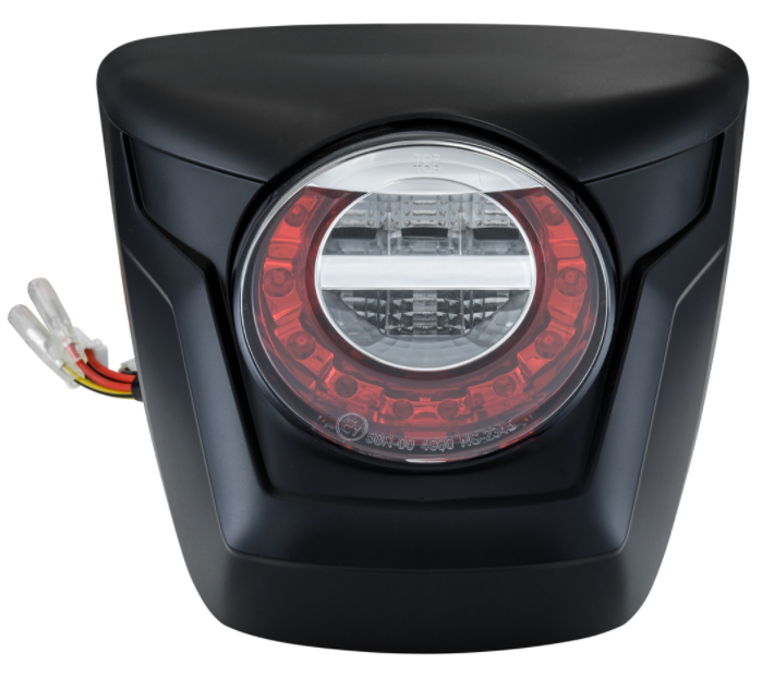 Fanale posteriore LED rosso per Vespa Primavera/​Sprint 50-150ccm, bordo - nero opaco
