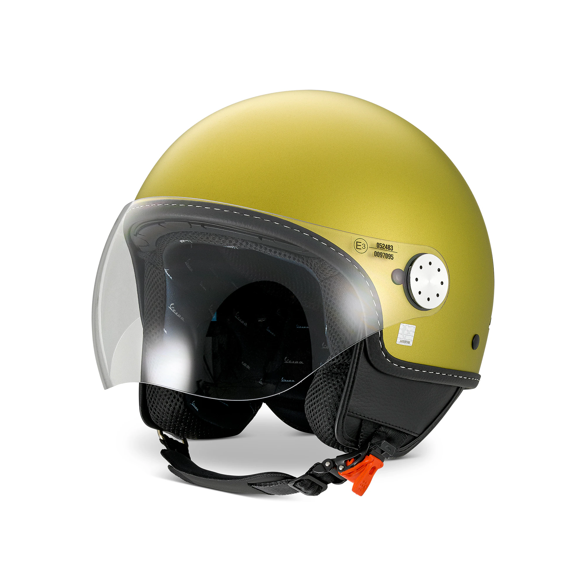 Casco Vespa jet Visiera 4.0 verde ambizioso opaco