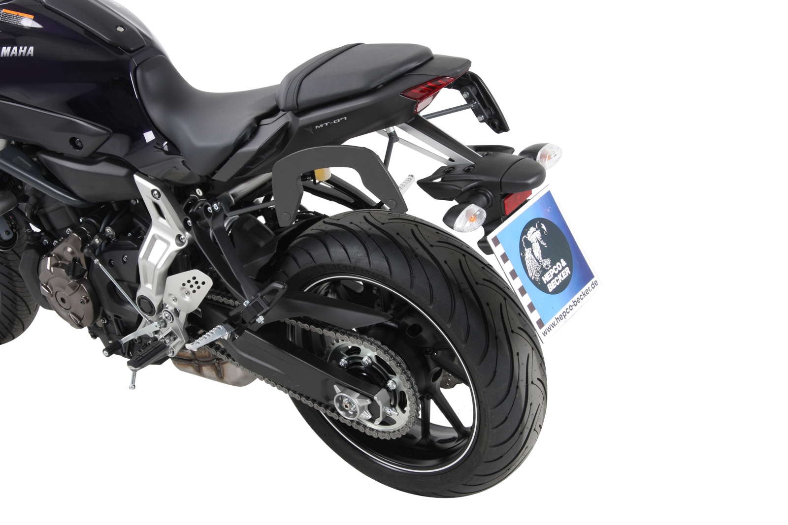 Portapacchi laterale C-Bow antracite per Yamaha MT-07 (Bj.14-17) Hepco & Becker