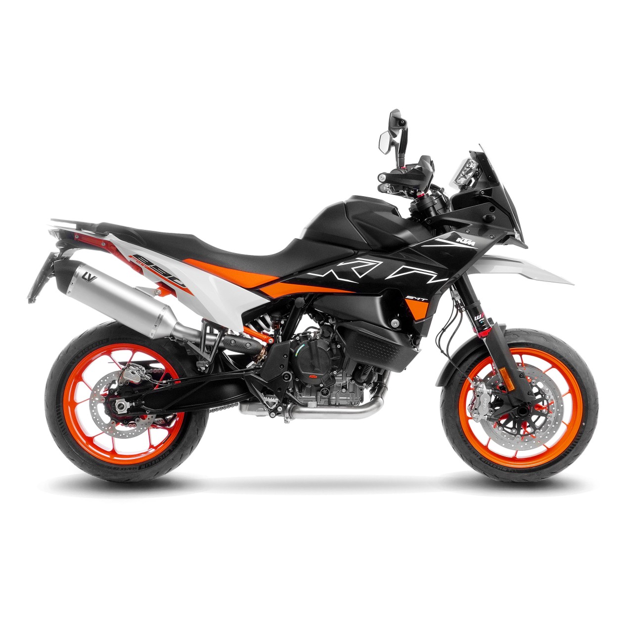 Silenziatore LeoVince LV-14 Titanium Slip On in titanio argento per CF Moto / Husqvarna / KTM