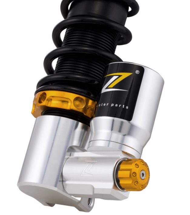Ammortizzatore "Black Edition", anteriore per Vespa Primavera/Sprint 50 -150cc ('17-), argento/arancio/nero