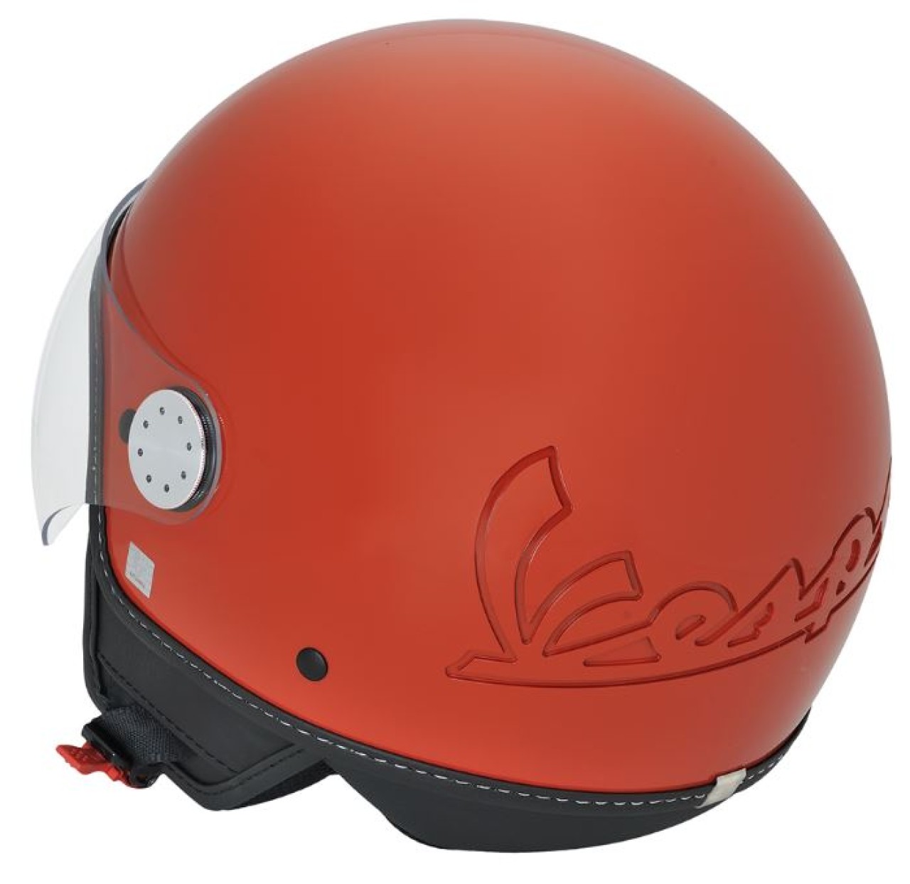 Casco jet Vespa, visiera Vespa LongHe, arancione mattone/arancione impulsivo (A11) - L2