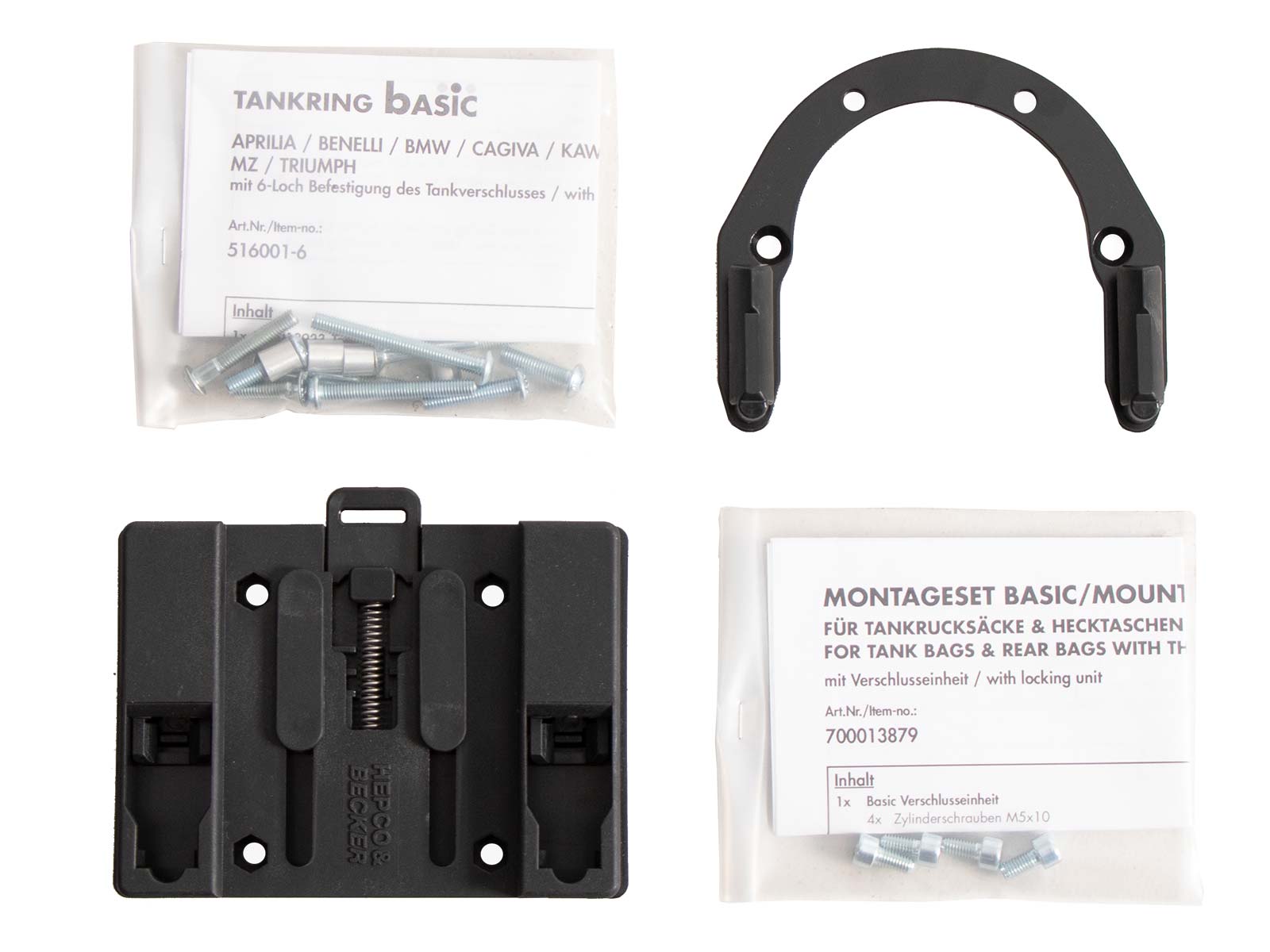 Anello serbatoio di base con blocco borsa serbatoio per BMW F 650/ST (97-00) Hepco & Becker