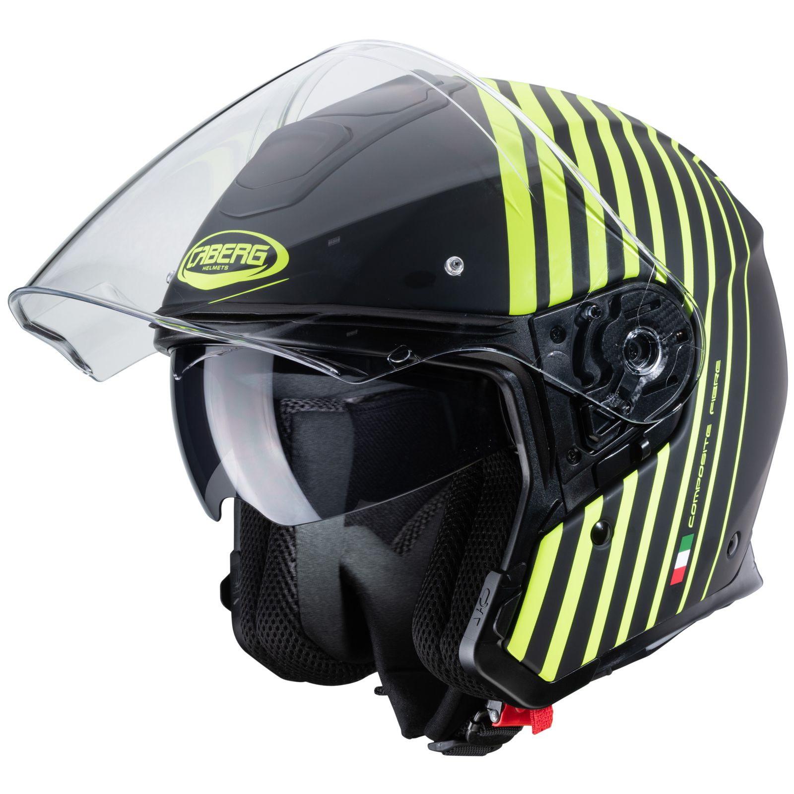 Caberg Casco Flyon Bakari, nero opaco/giallo fluo