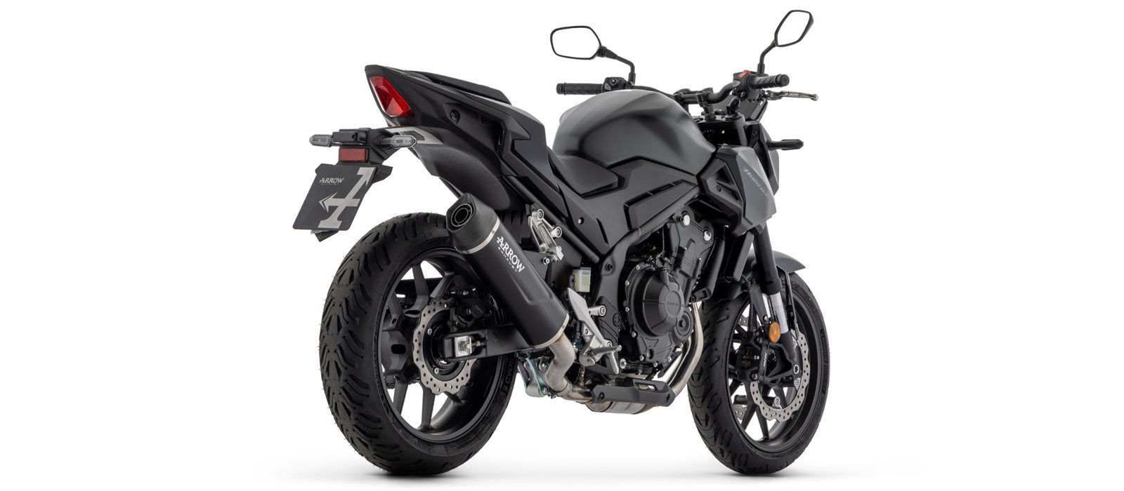 Scarico ARROW INDY RACE EVO Alluminio nero per Honda NX500 / CB500 Hornet (24-)