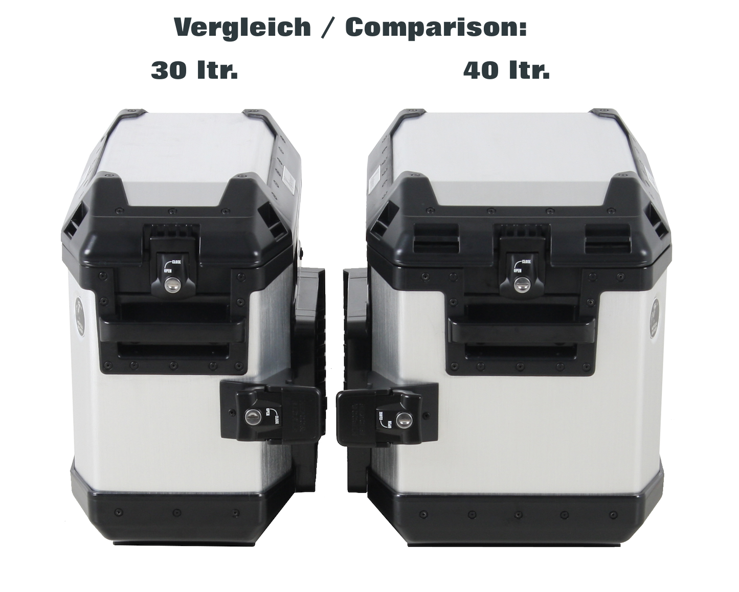 Valigia laterale Alu Xplorer 30 argento Hepco & Becker