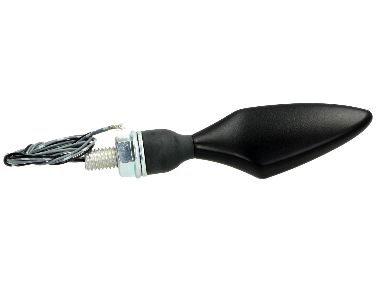 Indicatore Kellermann, rombo PL, acciaio, LED, anteriore destro, 12 V, nero satinato, omologazione E