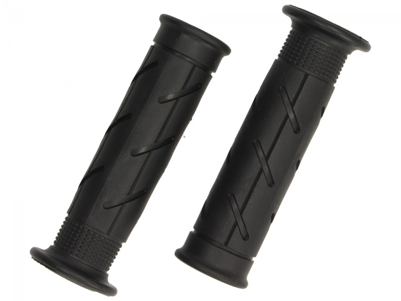 set di impugnature in gomma ariete chiuse, lunghezza: 120 mm, nero