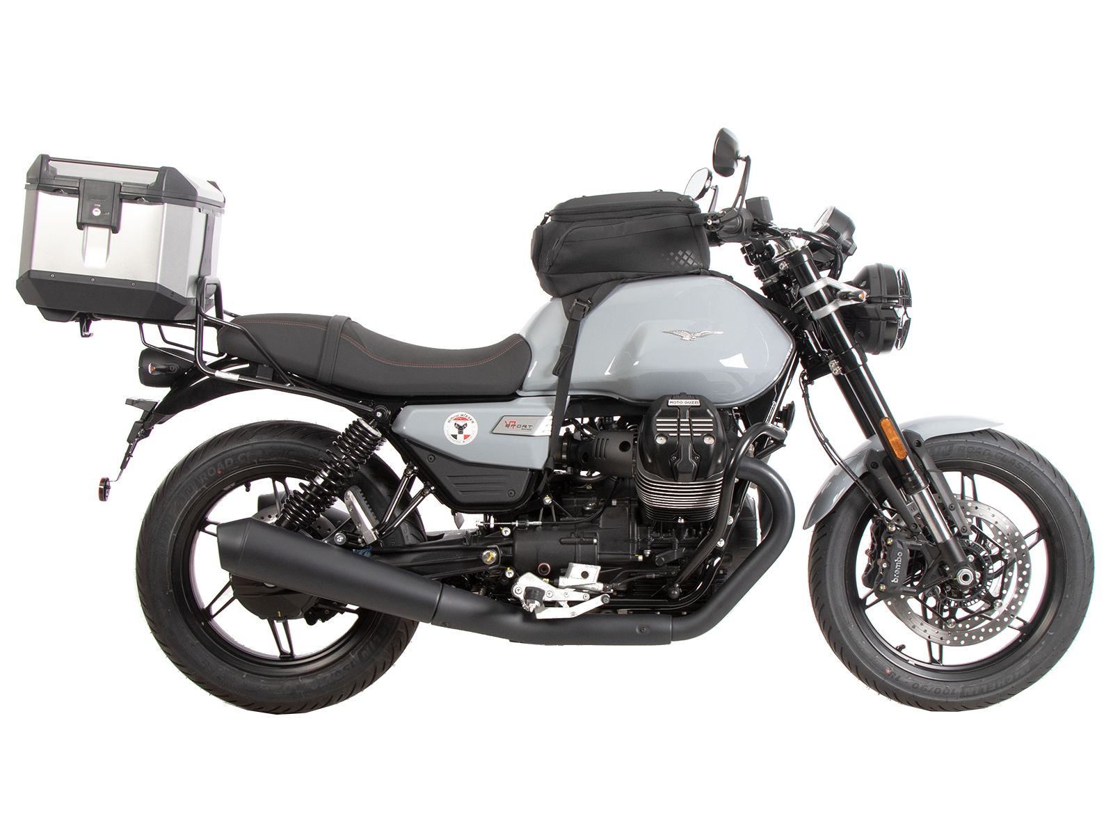 Portapacchi tubolare nero per Moto Guzzi V7 850 Sport (25-) Hepco & Becker