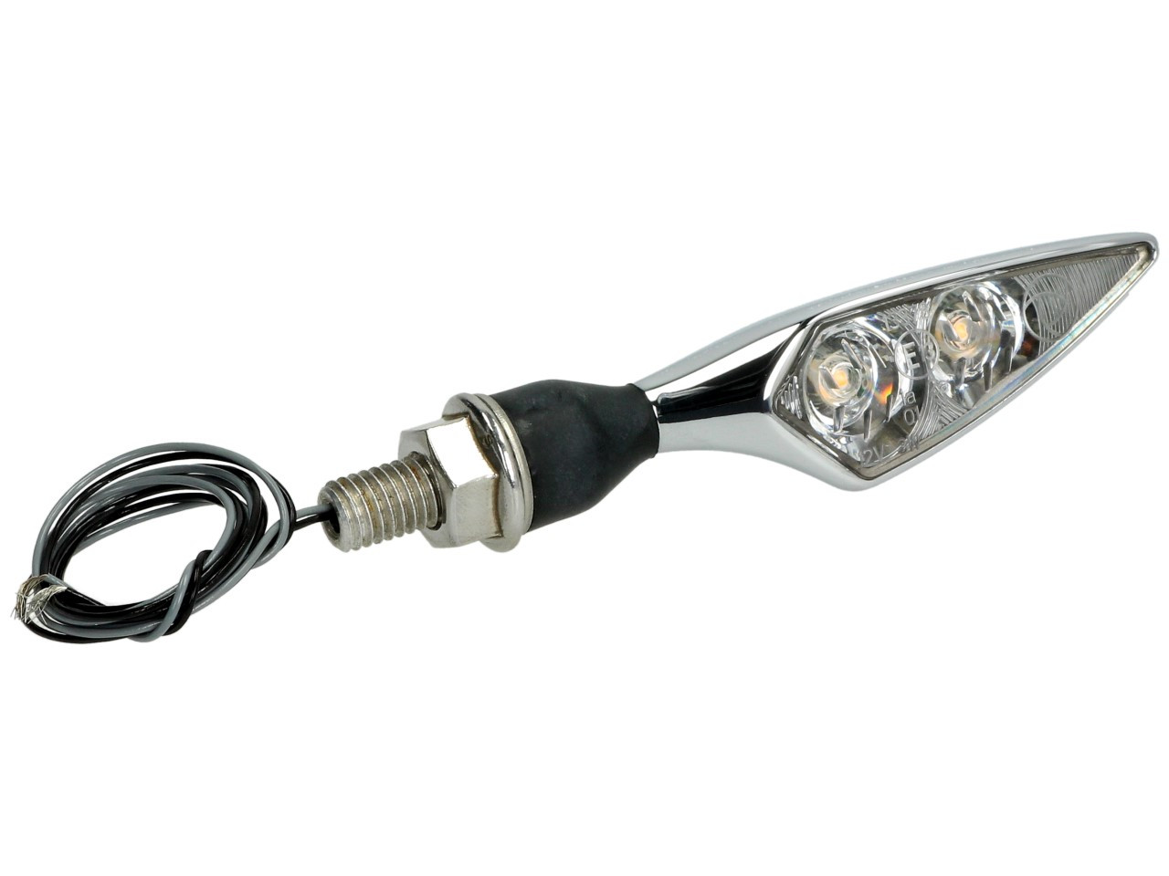 Indicatore Kellermann, Rhombus Extreme, alluminio, LED, VL/HR, 12 V, cromo lucido, M8x20, omologazione E