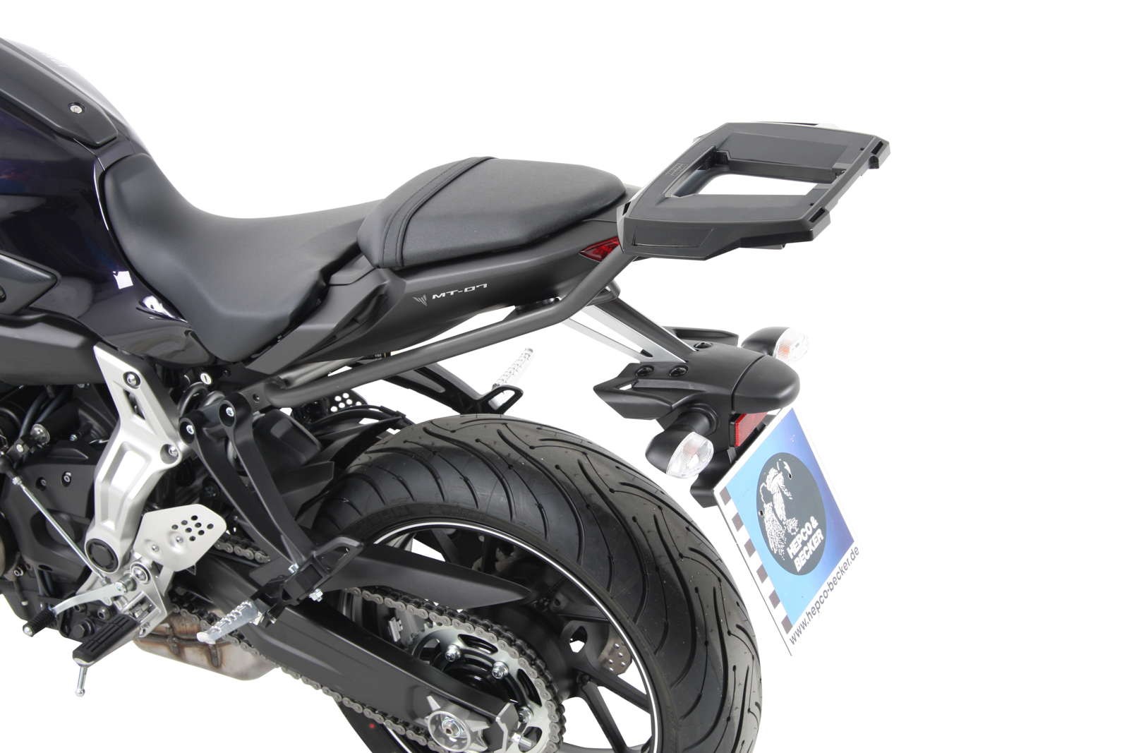 Porta bauletto Alurack antracite per Yamaha MT-07 (Bj.14-17) Hepco & Becker