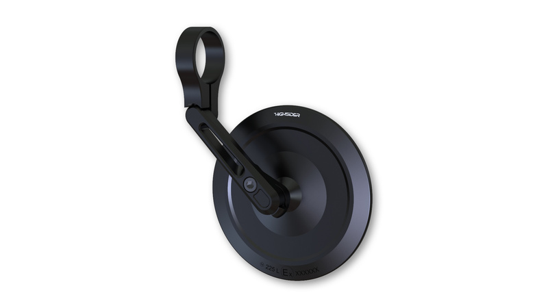 HIGHSIDER pro Specchio manubrio Montana-Slim nero (1 pezzo)
