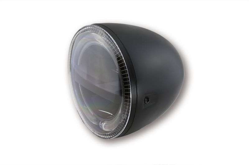HIGHSIDER pro 5 3/4 pollici faro Circle LED nero omologato E (1pc)