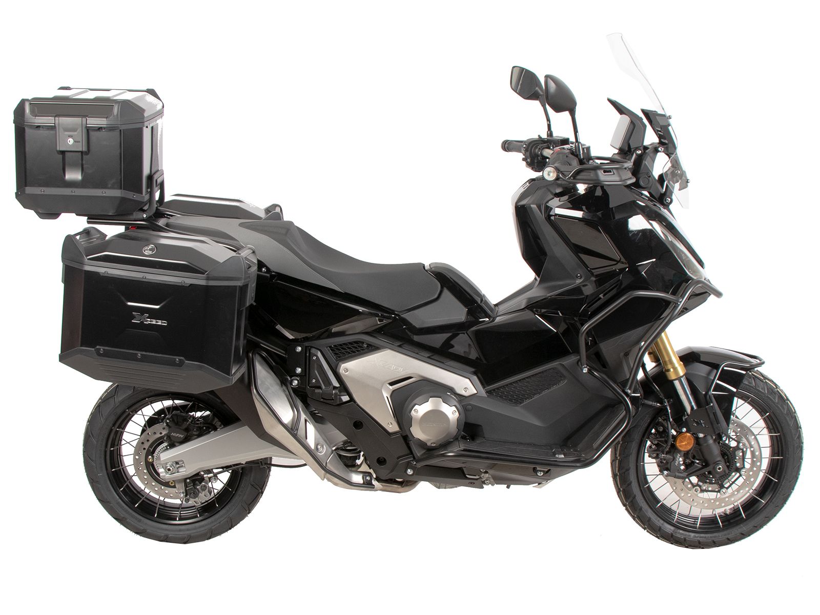 Portavaligie laterale fisso nero per Honda X-ADV (25- ) Hepco & Becker