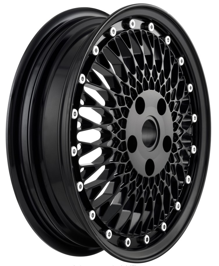 Cerchione 1 anteriore/posteriore Vespa GTS/​GTS Super/​GTV/GT/946 125-300ccm, nero lucido