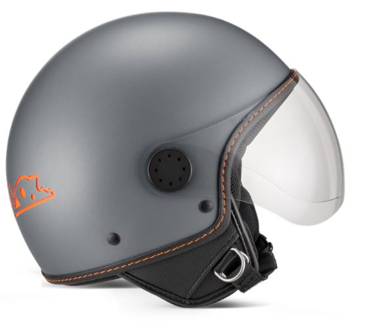 Casco jet Vespa, Vespa Visor LangHe, grigio/titanio (707/C)