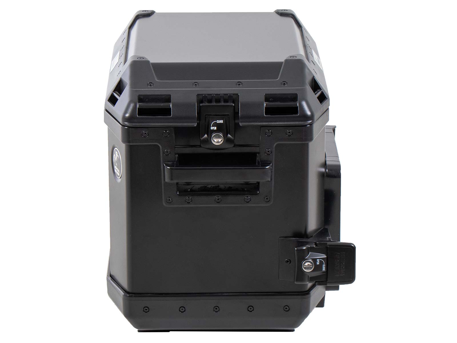 Custodia laterale in alluminio Xplorer 40 Cutout sinistra nero Hepco & Becker