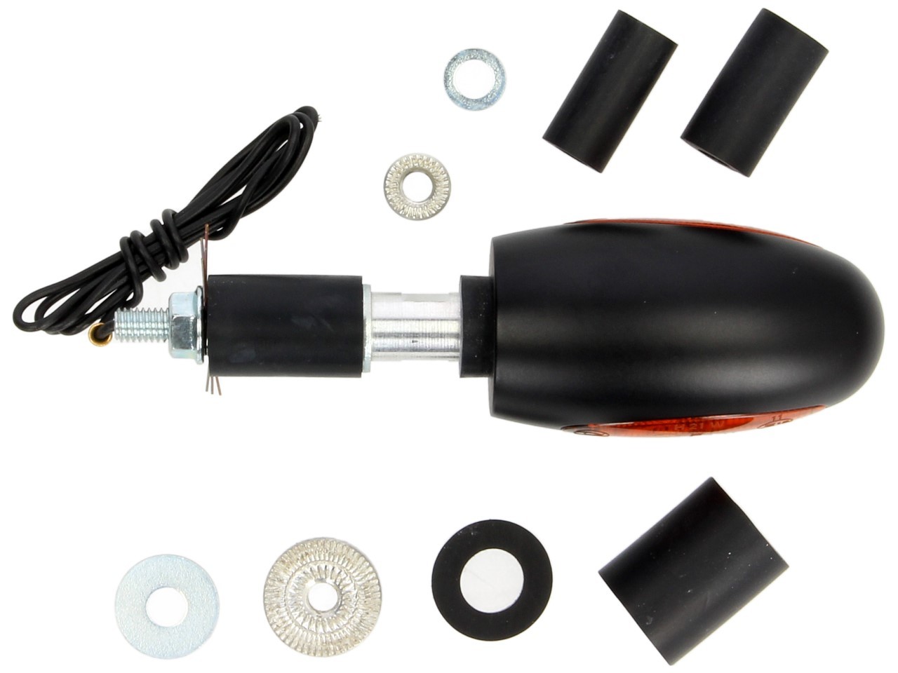Indicatore Kellermann, BL 1000 giallo, alluminio, alogeno, VR/VL, 12 V, 21 W, nero satinato