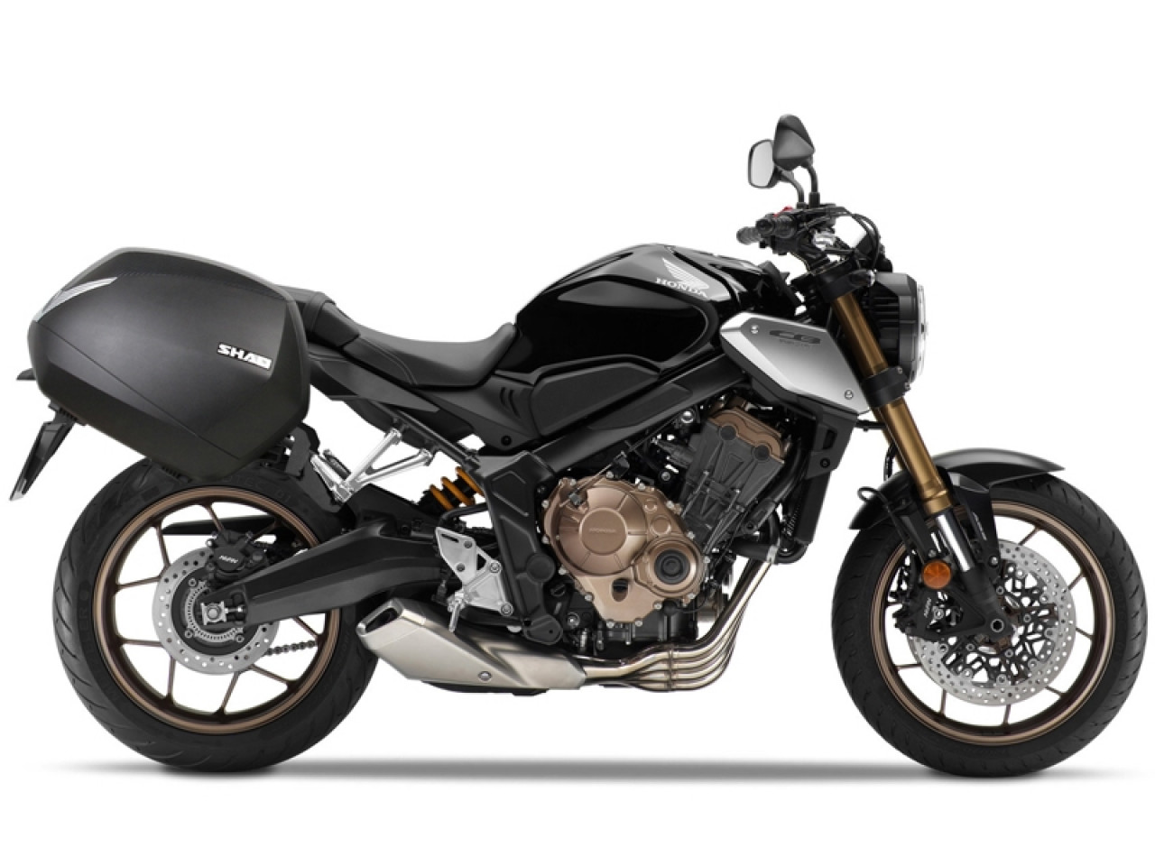Portapacchi laterali Shad sistema 3P verniciato nero per Honda CB / CBR 650 R (19-20)