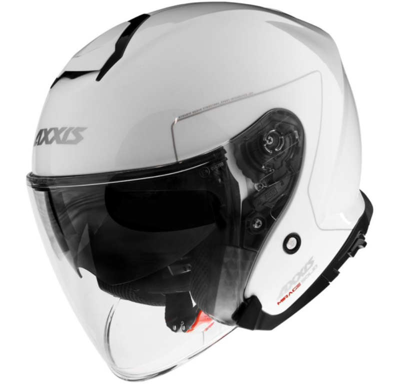 Casco jet Axxis, Mirage SV Solid, bianco lucido