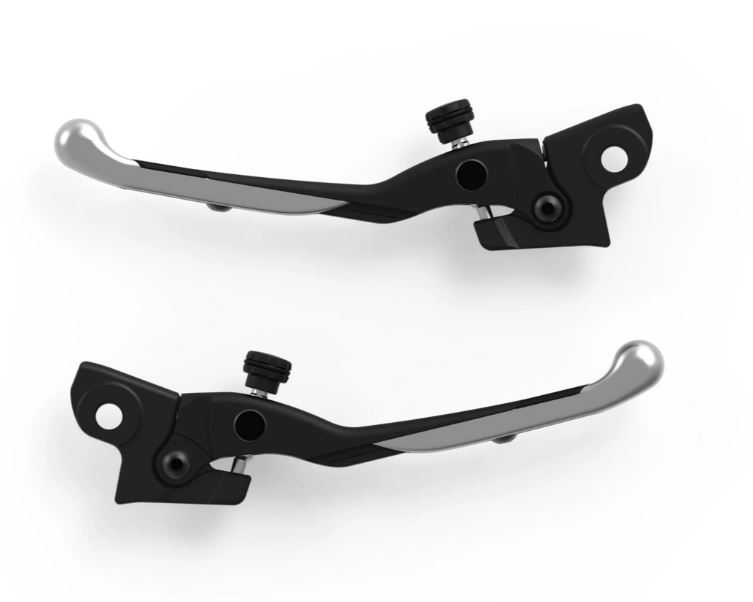 Set di leve sportive RIZOMA per Vespa GTS/GTS Super 125-300cc (`23-), argento/nero