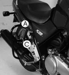 Barra di protezione posteriore nera per Honda CB 500 /S (93-97) Hepco & Becker
