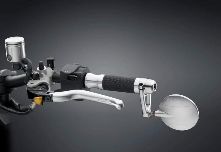 Specchietto da manubrio RIZOMA "SPY-ARM" destro o sinistro per Vespa, anodizzato argento