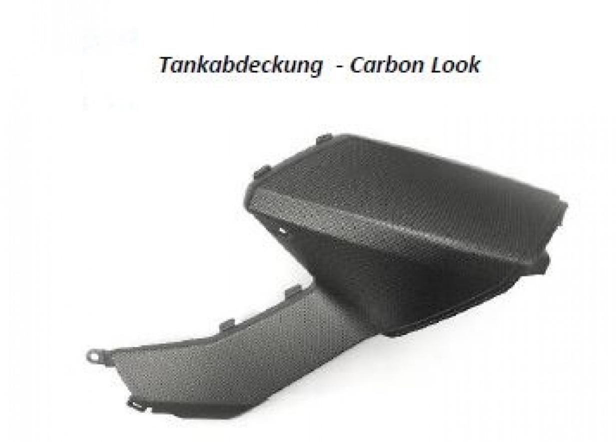 Coperchio serbatoio, plastica, destro, carbonio per Aprilia Shiver 900