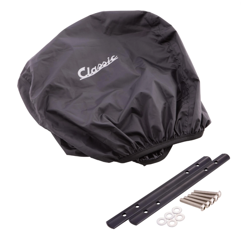 Kit cestino "Classic" con portapacchi per Vespa LX/LXV/S 50-150cc, marrone
