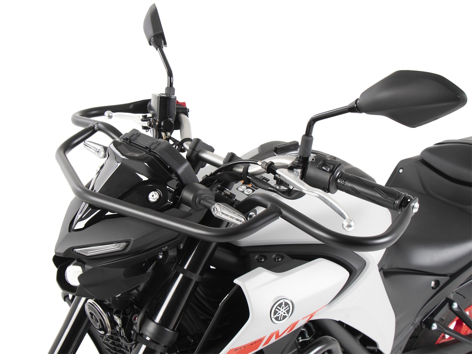 Barra di protezione anteriore nera per Yamaha MT-03 (Bj.20-) Hepco & Becker