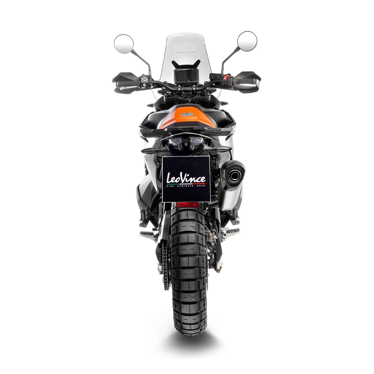 Silenziatore LeoVince LV-14 Titanium Slip On in titanio argento per CF Moto / Husqvarna / KTM