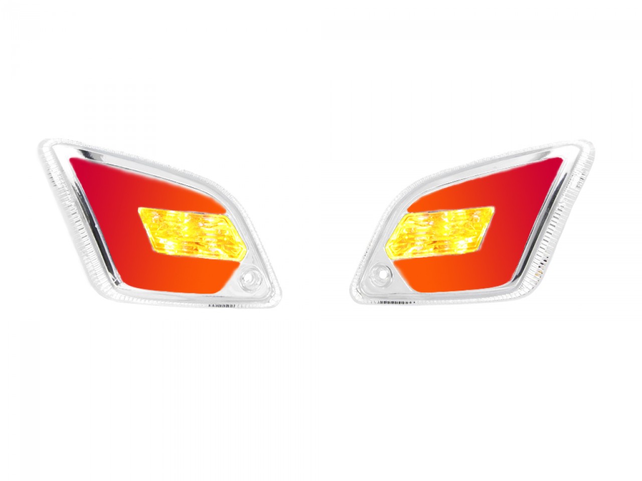 Set di indicatori di direzione posteriori a LED, trasparenti per Vespa GT, GTL, GTV, GTS 125-300 (2014-2018)