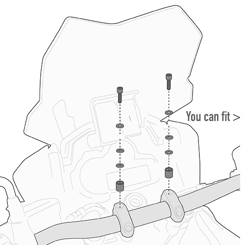 Kit di montaggio per Smart Bar S900A / Smart Mount S901A per modelli Honda Givi