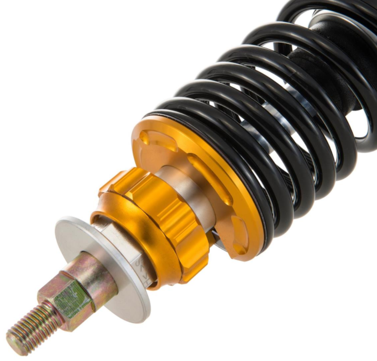 Ammortizzatore "Black Edition", anteriore per Vespa Primavera/Sprint 50 -150cc 2T/4T AC, argento/arancio