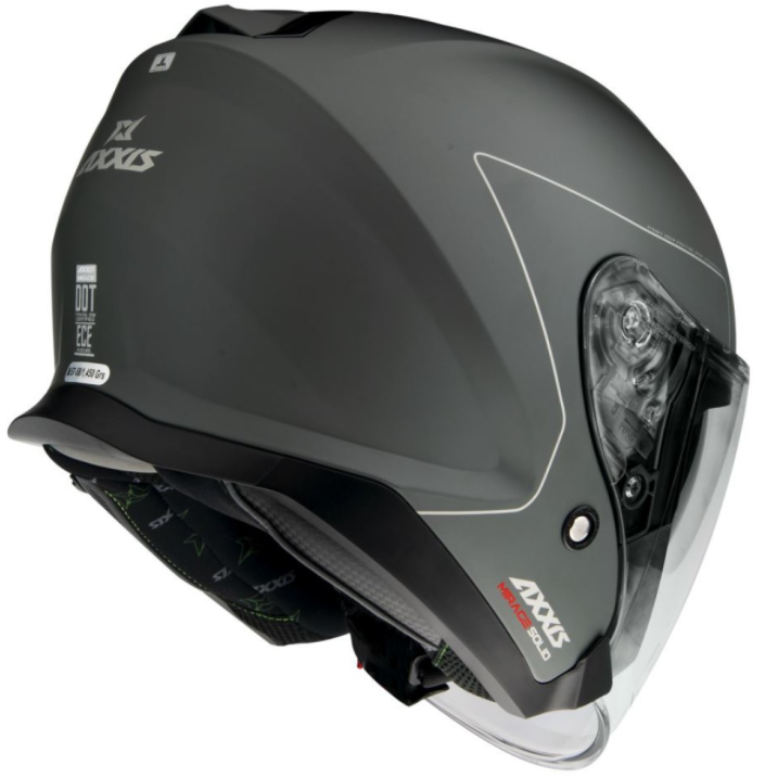 Casco jet Axxis, Mirage SV Solid, titanio opaco