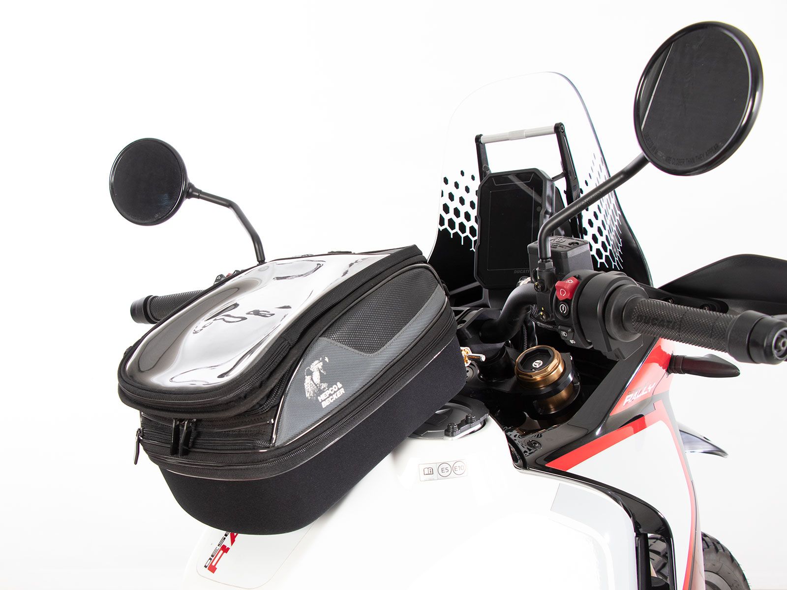 Anello serbatoio di base con blocco borsa serbatoio per Ducati DesertX (22-) Hepco & Becker