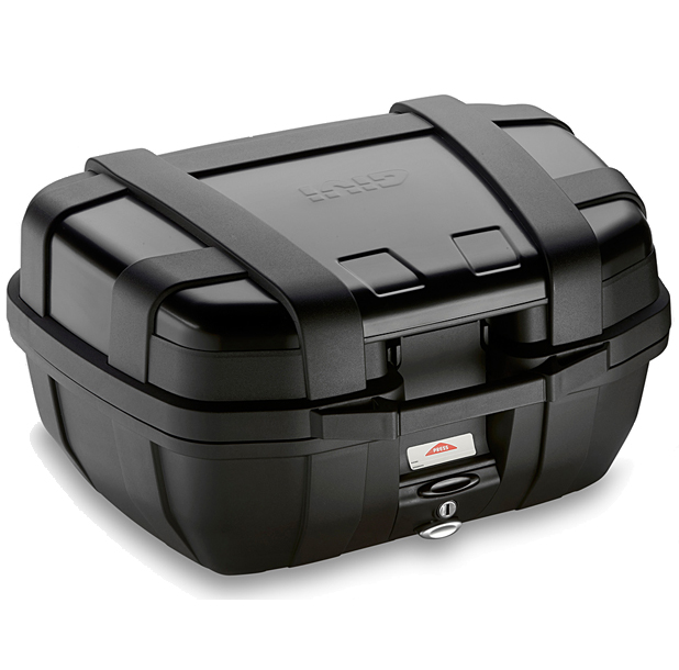 Bauletto Trekker 52 litri MONOKEY con coperchio in alluminio nero Givi