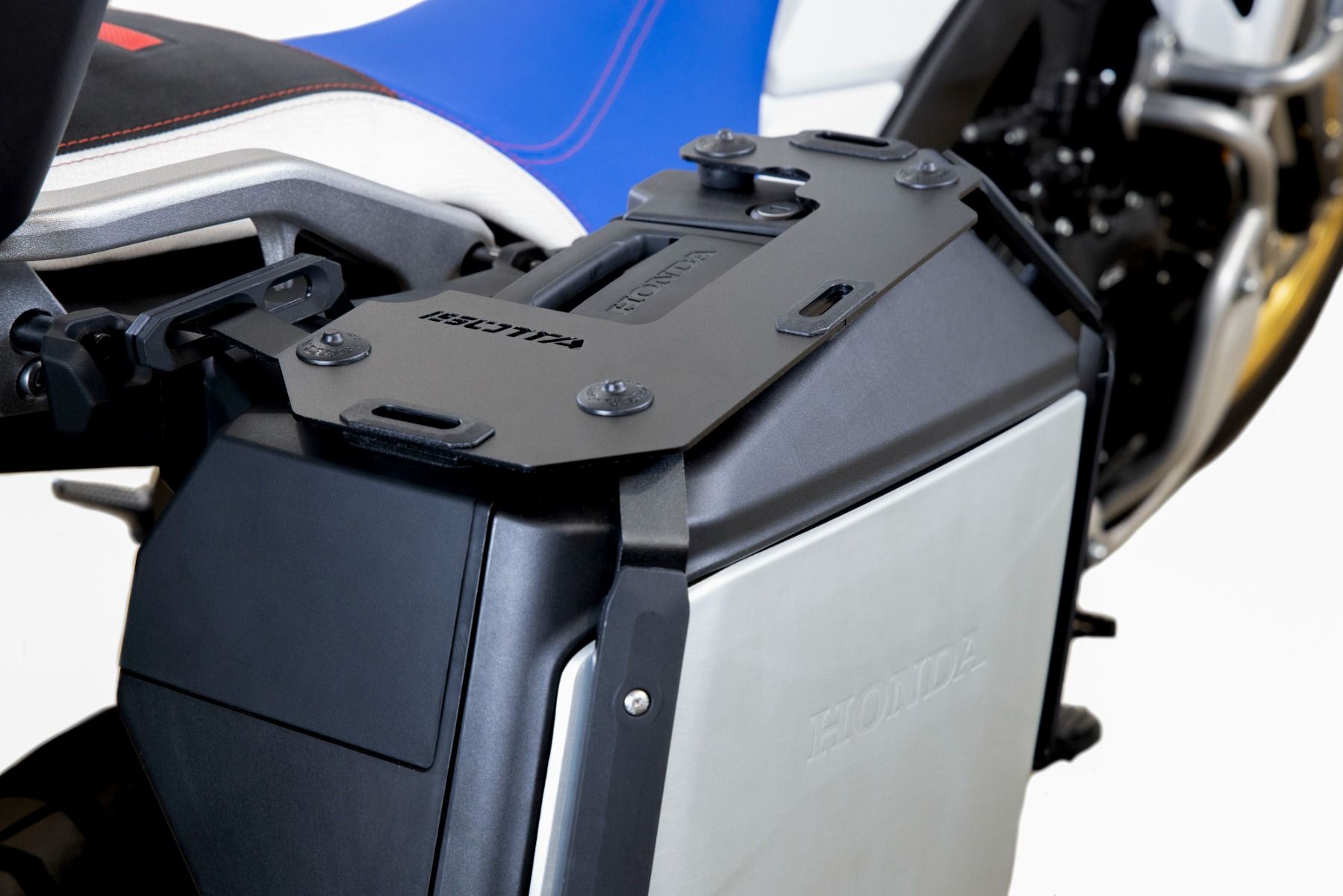Portapacchi per valigie laterali Honda XL 750 Transalp /NT 1100 /ADV 750 /NC 750 X, alluminio, nero