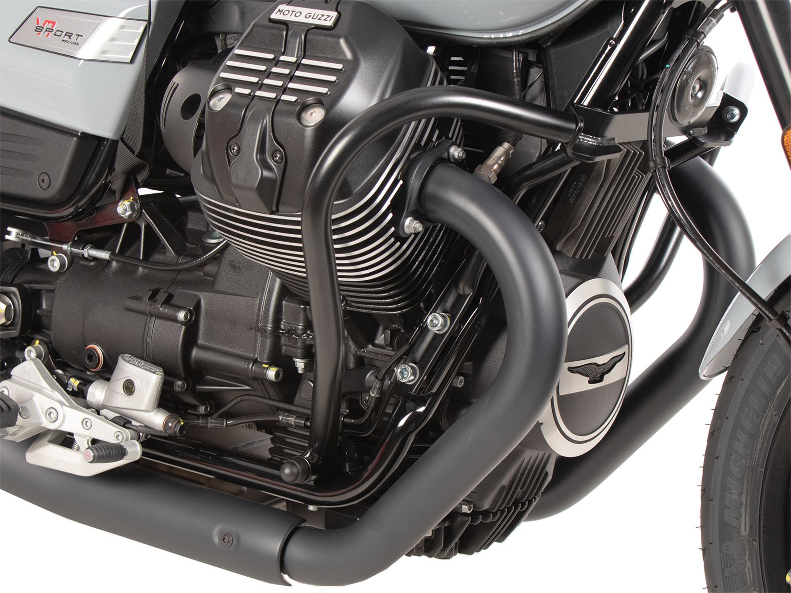 Para motore nero per Moto Guzzi V7 850 Special (25-) Hepco & Becker