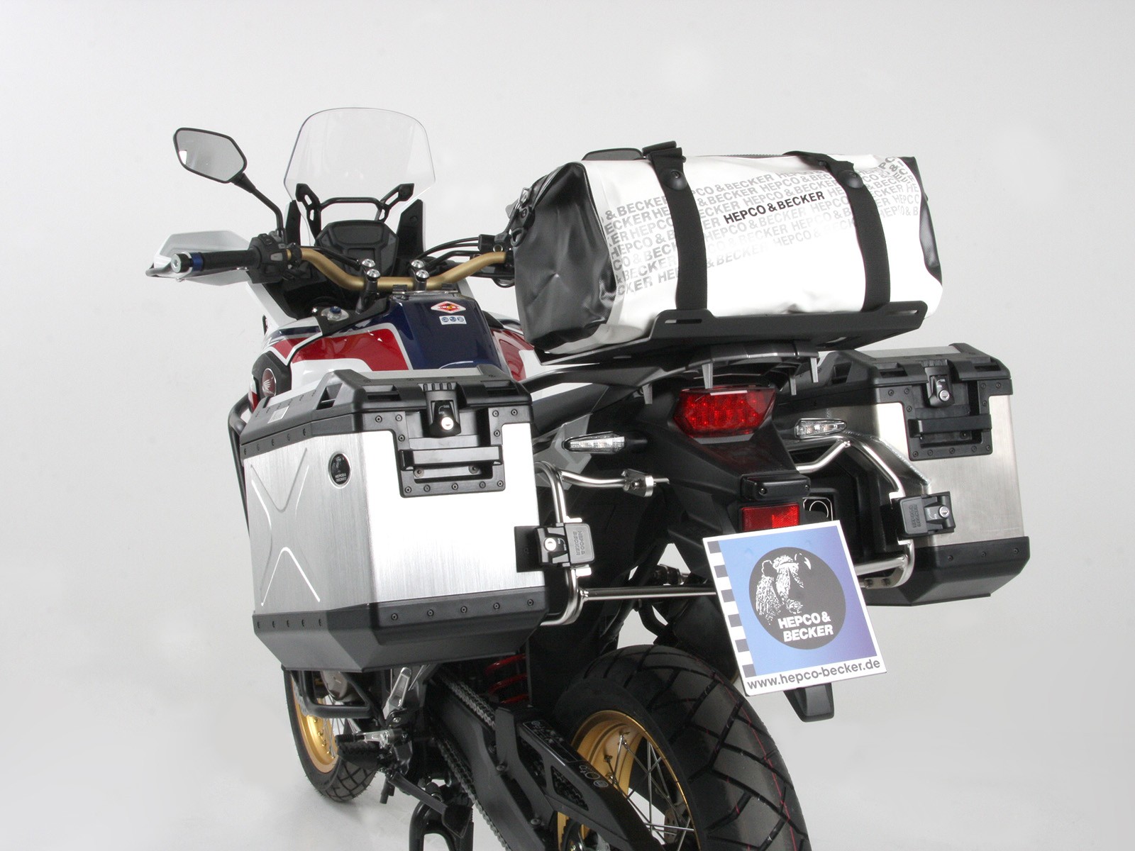 Prolunga ponte bagagli nero per Honda CRF 1000 Africa Twin (Bj.16-17) Hepco & Becker
