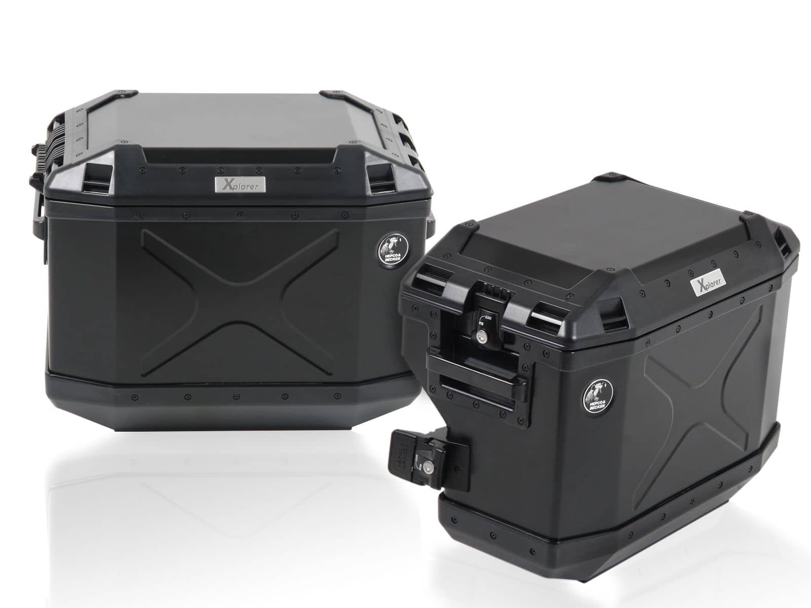 Set portavaligie Portavaligie incluso set di valigie Xplorer Cutout argento per BMW R 1200 GS LC (13-18)