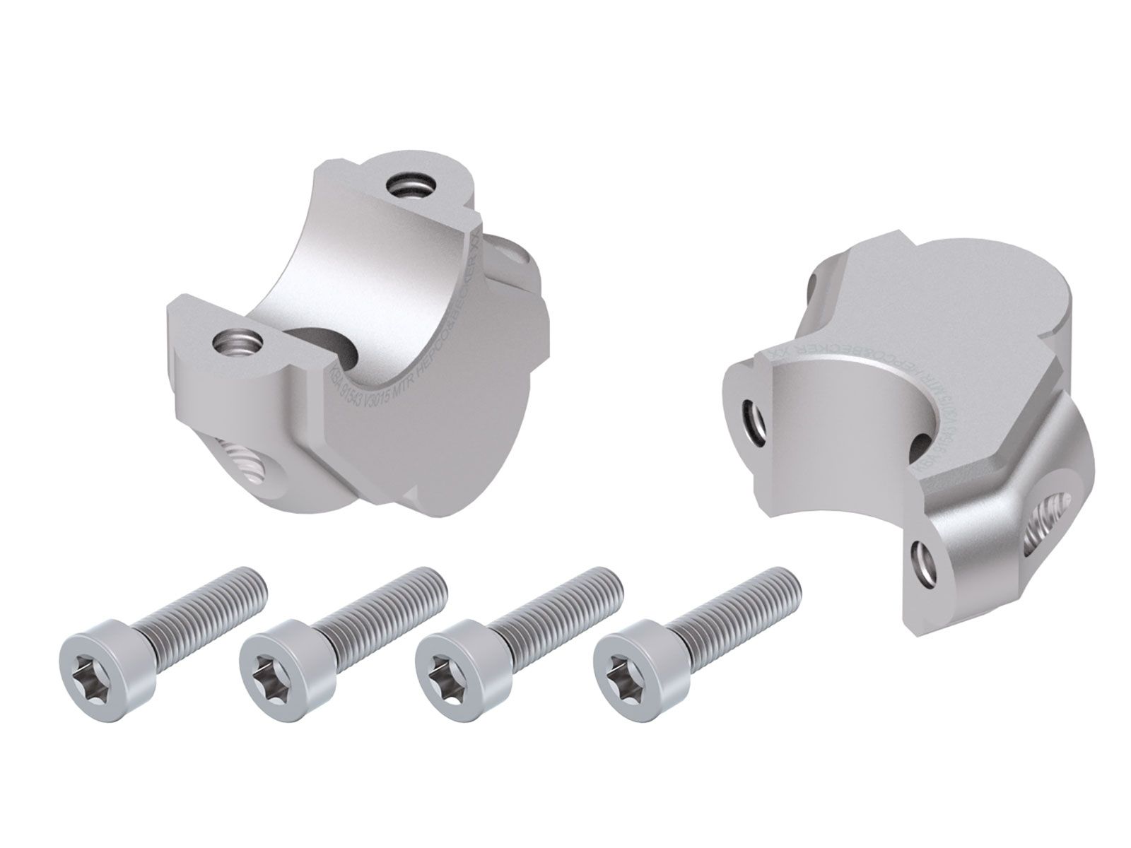 Riser manubrio H=30 mm con offset 15 mm indietro per BMW F 800 GS (08-18) Hepco & Becker