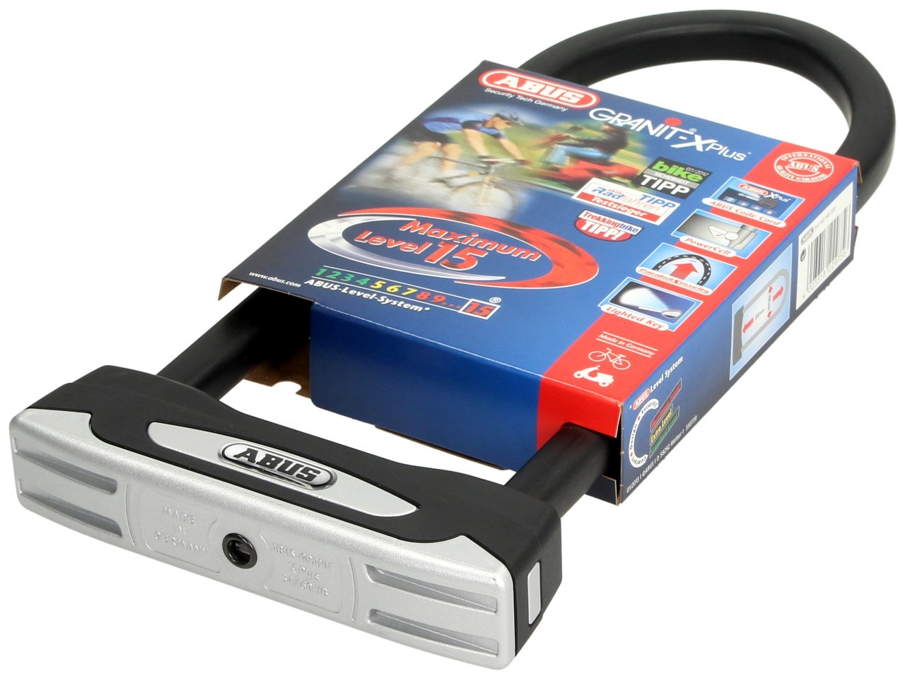ABUS U-lock 230x108 Granit X-Plus 54 per moto, scooter e Vespa