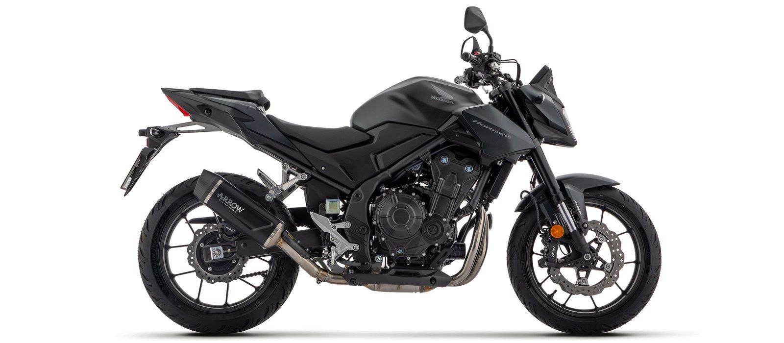 Scarico ARROW INDY RACE EVO Alluminio nero per Honda NX500 / CB500 Hornet (24-)