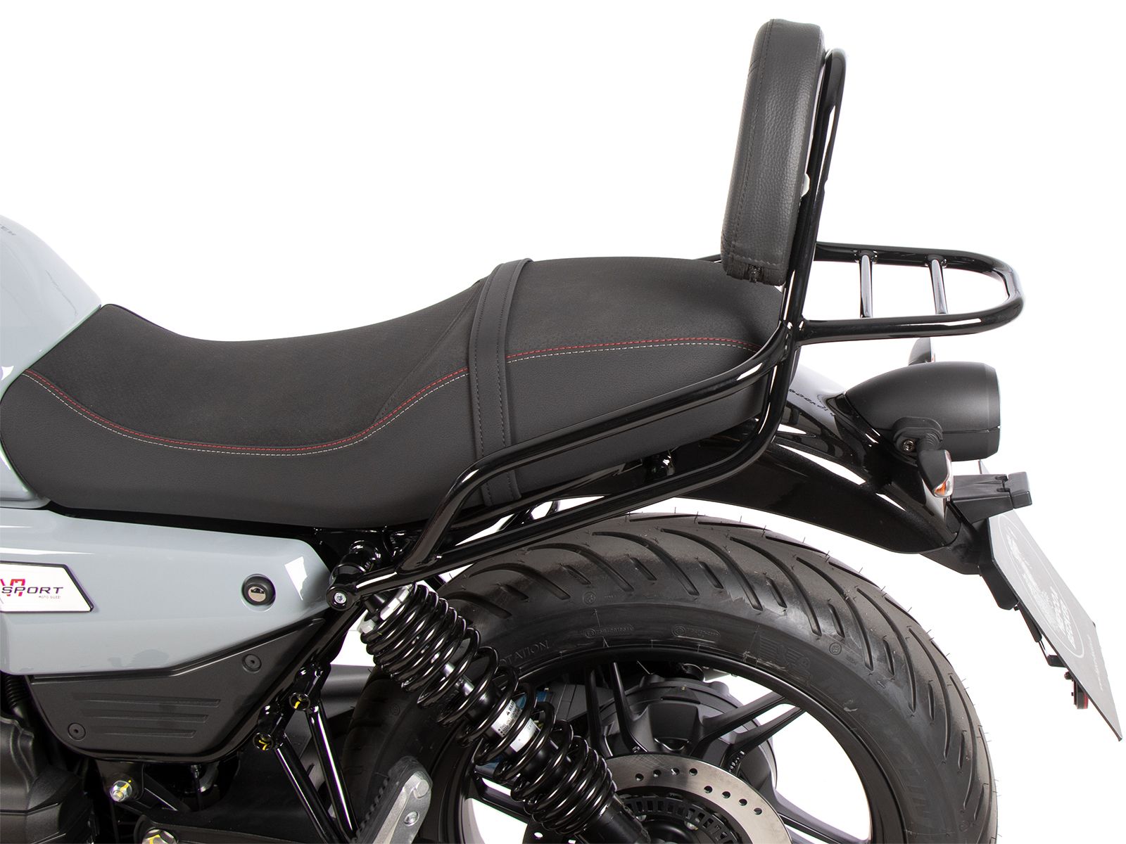 Sissybar con portapacchi nero per Moto Guzzi V7 850 Special (25-) Hepco & Becker