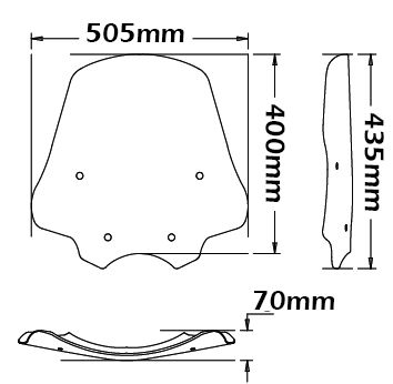 Cupolino basso - altezza 475 mm per BMW R 1200 R (06-10)