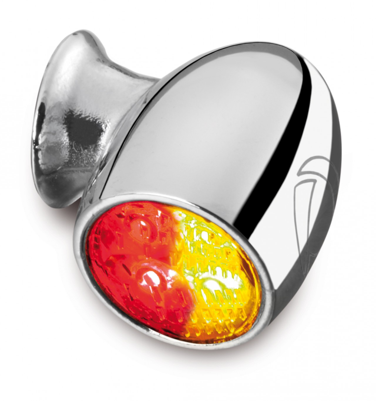 Indicatore di direzione Kellermann, luce posteriore e freno, Atto DF, acciaio, LED, HL/HR 12 V, cromo lucido
