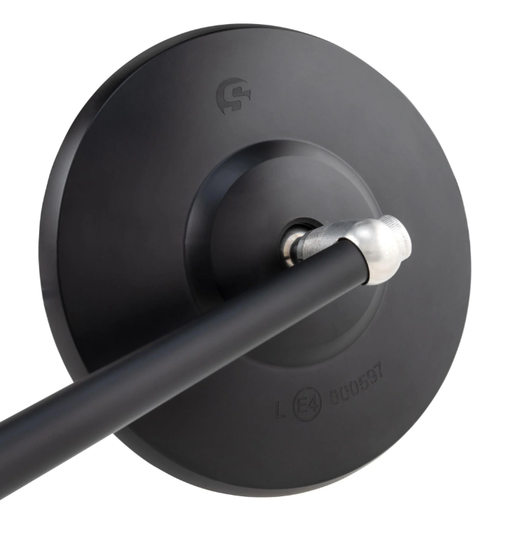 Specchio standard per Vespa, filettatura destra, nero opaco